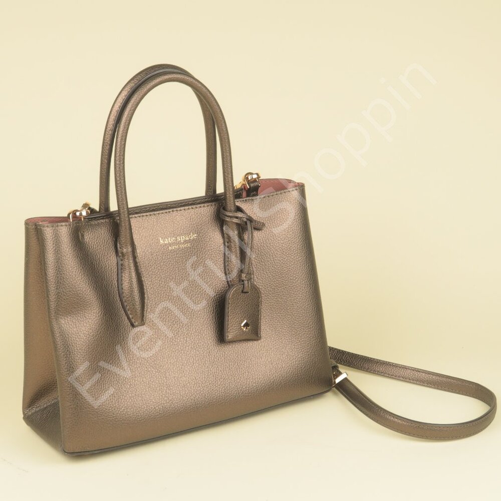 Kate Spade Eva Tote Purse Leather Bronze Small